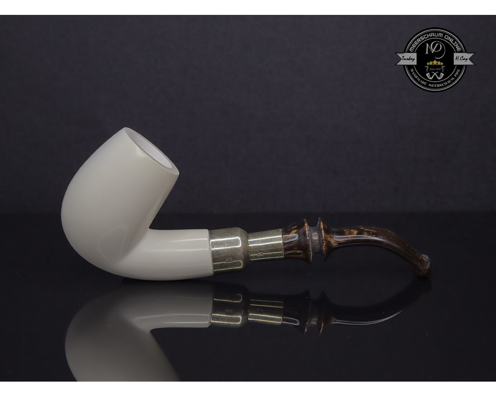 Block Meerschaum Silvery Pipe
