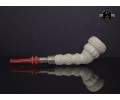Block Meerschaum Silvery Horn Pipe