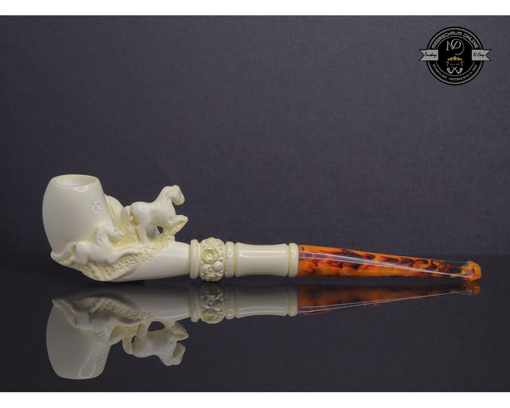 Block Meerschaum Horse Pipe