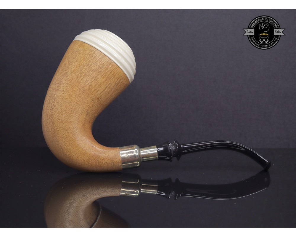 Block Meerschaum Calabash Pipe (Metarial Okume)