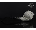 Handmade Block Meerschaum Silvery Eagle Claw Pipe