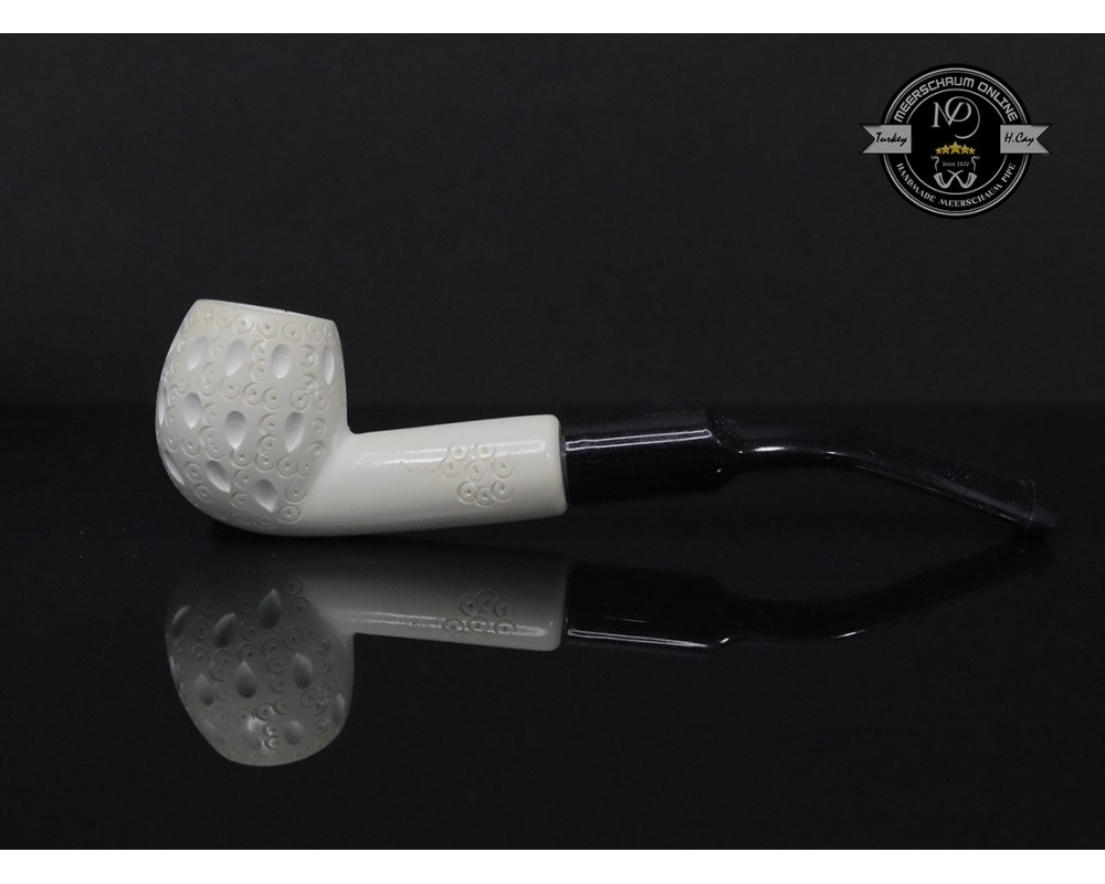 Handmade Block Meerschaum Latticce Pipe