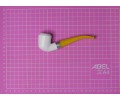 Handmade Block Meerschaum Silvery Band Pipe
