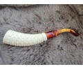 Horn Pipe Carved Basket Figure Horn Pipe Carved Basket Figure