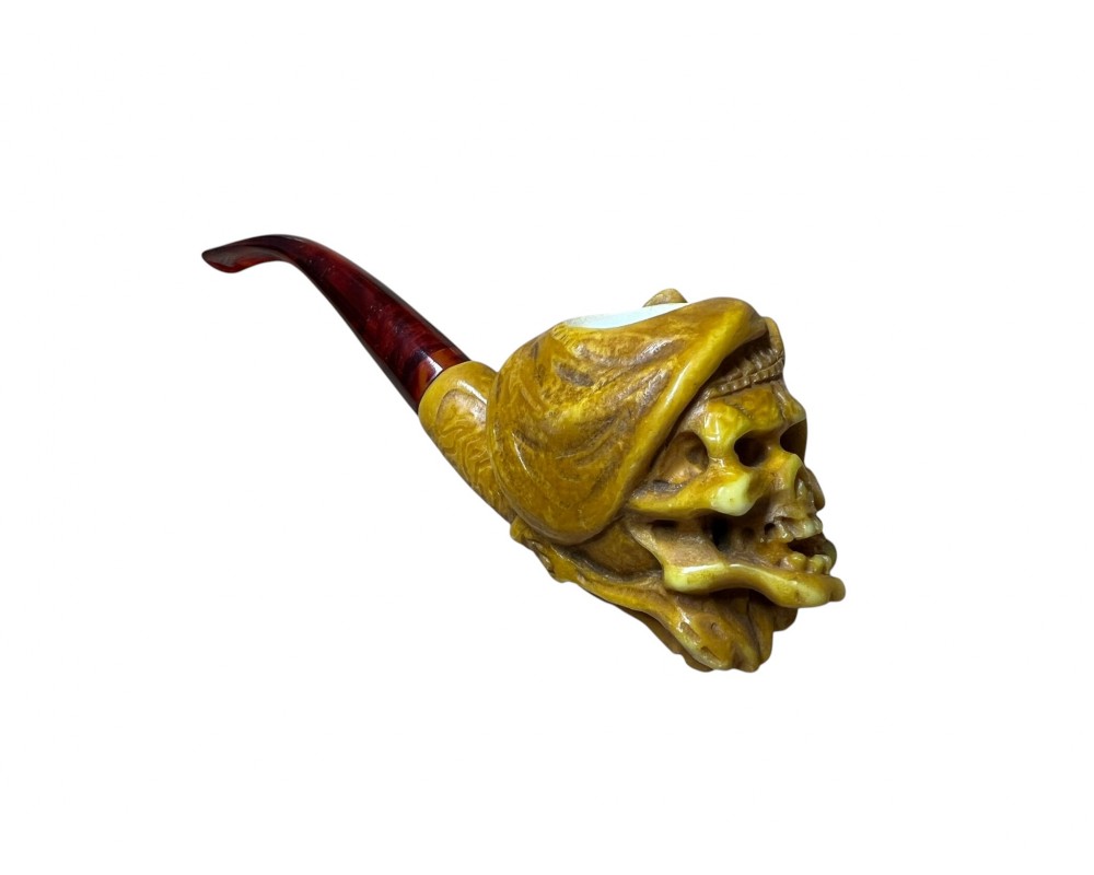 Tribal Chief Skull Meerschaum Pipe Tribal Chief Skull Meerschaum Pipe