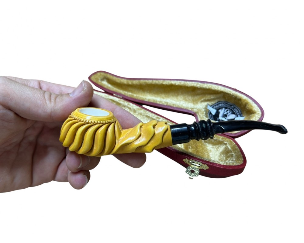 Block Meerschaum Sunrise Shell Pipe