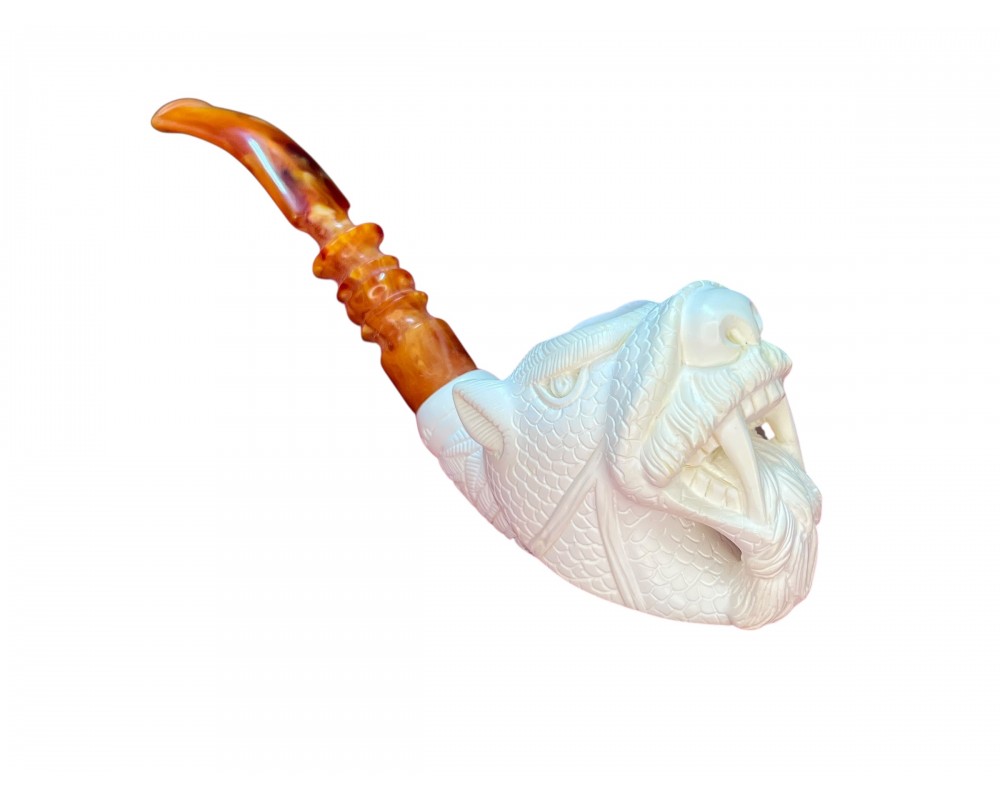 Block Meerschaum dragon pipe