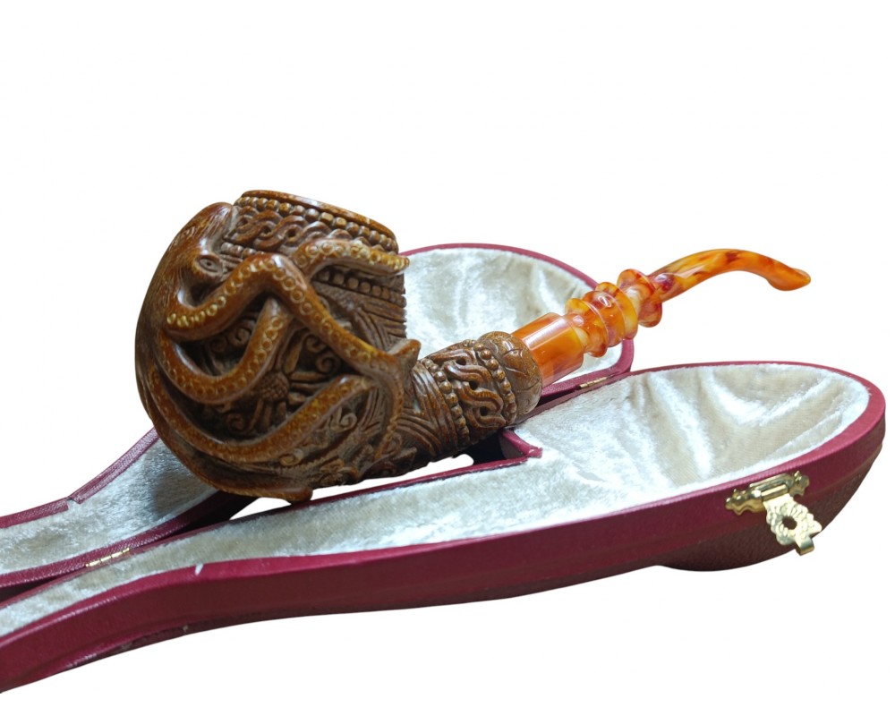 Octopus Block Meerschaum Pipe Octopus Block Meerschaum Pipe