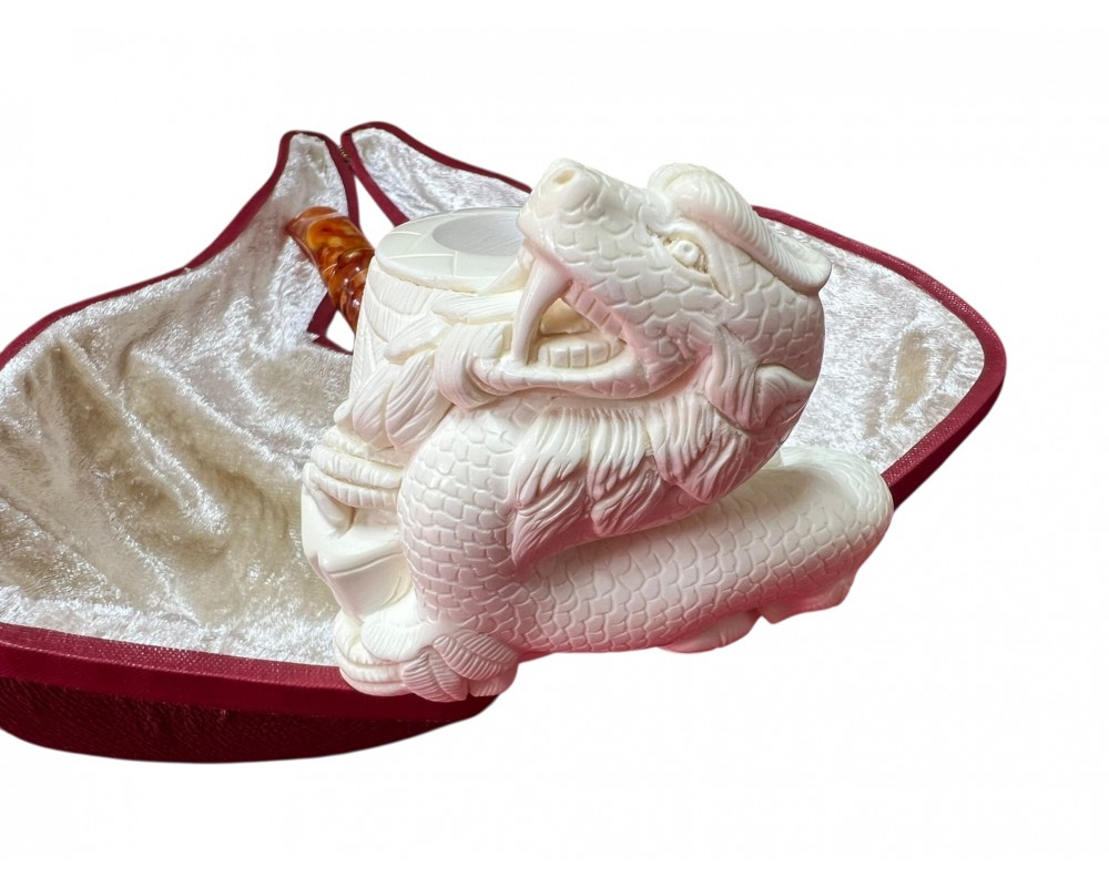 Block Meerschaum dragon pipe Block Meerschaum dragon pipe