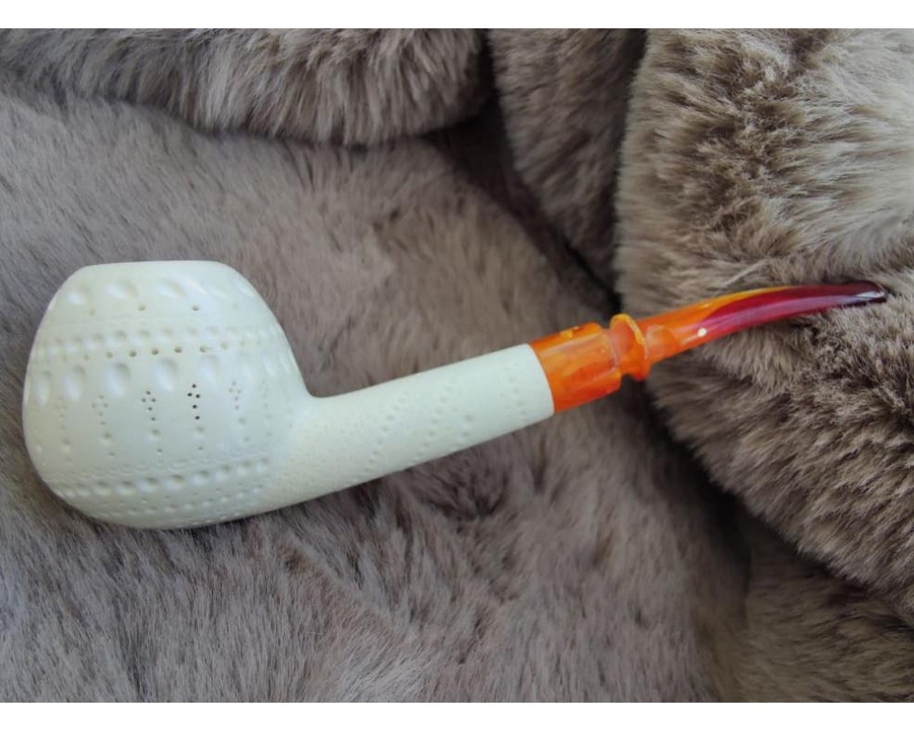 Meerschaum Carved Apple Pipe