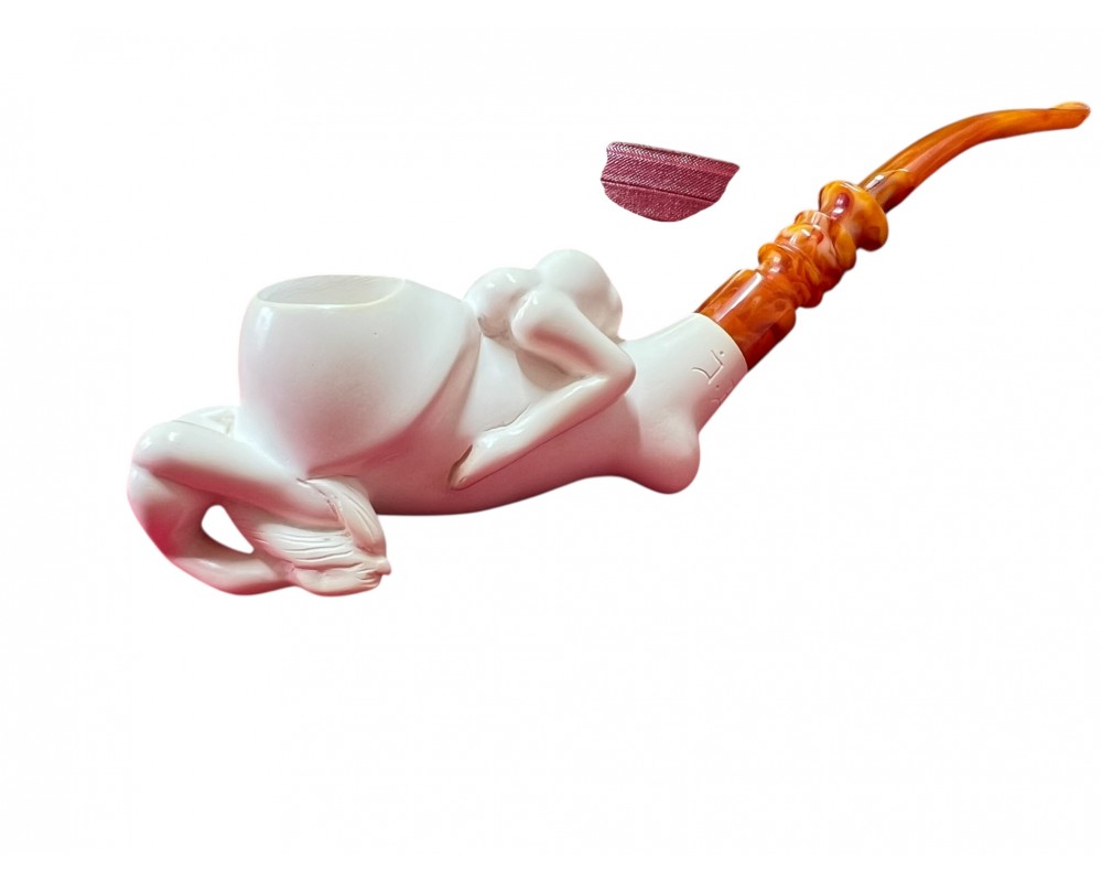 Block Meerschaum Lying Beauty Pipe